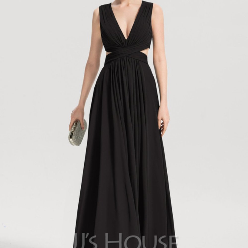 JJ's House Bridesmaid Dress Black Size 6